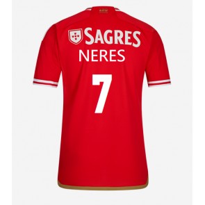 Benfica David Neres #7 Hjemmebanetrøje 2023-24 Kort ærmer